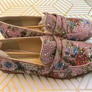 Betsy Johnson Floral Multi Rhinestone Size 9